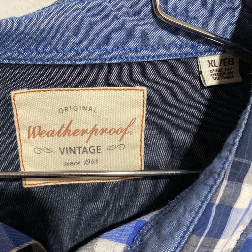 Weatherproof blue button down size: XL - Picture 4 of 8